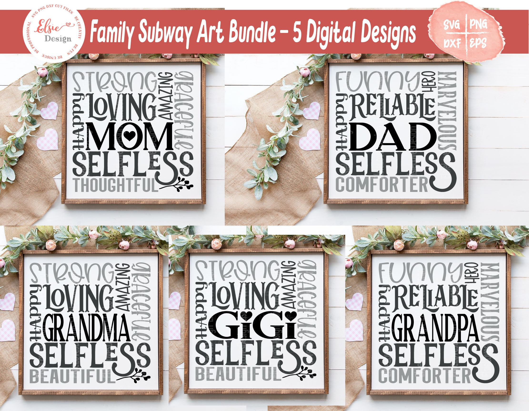 Download Family Subway Art Bundle Mother Subway Art Svg Mothers Day ...