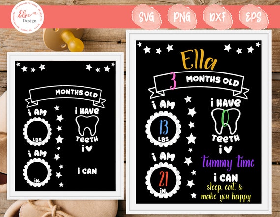 Download Baby Months Svg Milestone Board