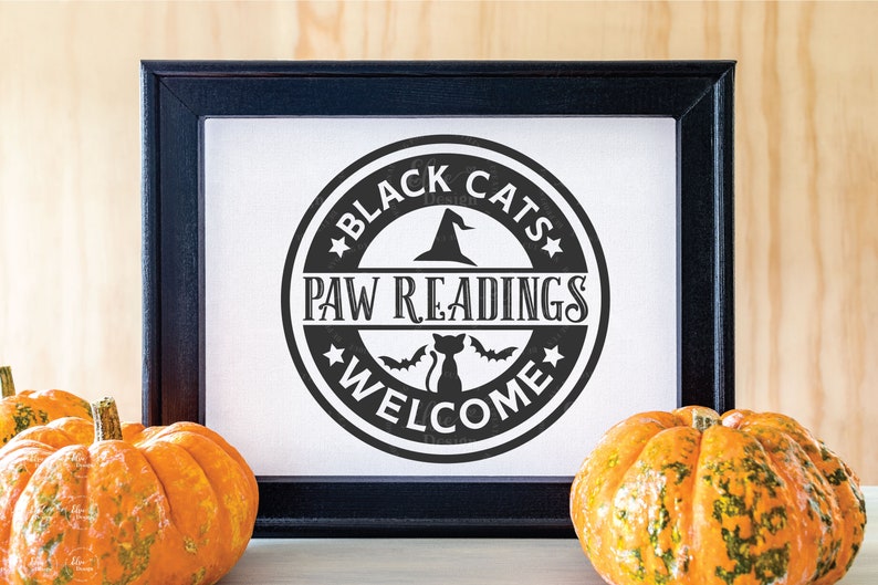 Download Paw Readings SVG Black Cats Welcome SVG Halloween Round ...