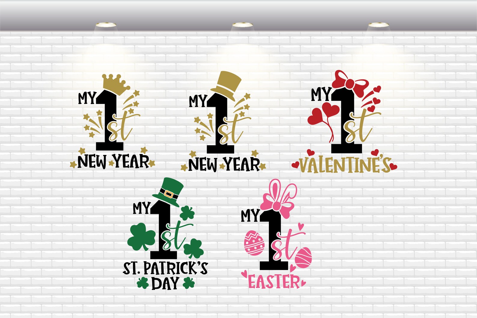 My First Year SVG Bundle, My 1st Year Svg Bundle, My First Birthday Svg ...