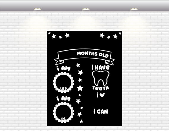 Download Baby Milestone Svg Milestone Board Baby Months Svg Baby Etsy