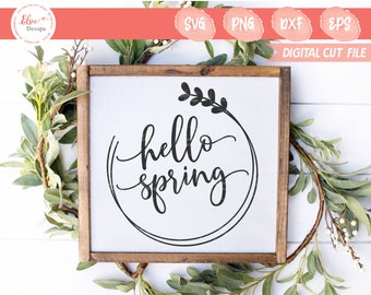 Hello Spring Svg | Happy Easter Svg | Welcome spring Svg | Farmhouse Svg | Easter Blessings Svg | Spring Cut Files | Farmhouse Sign, PNG,DXF