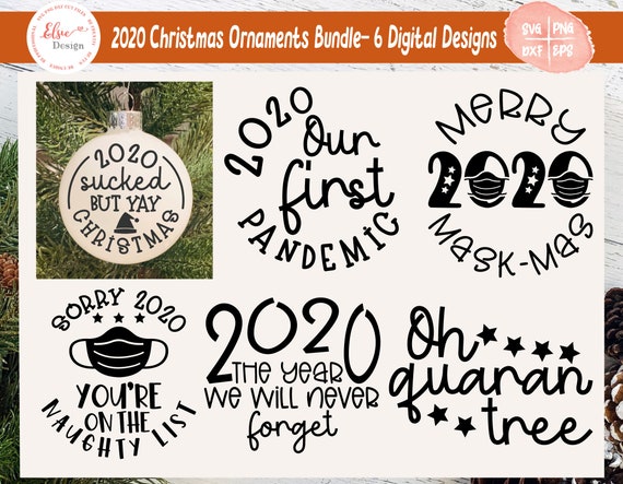 Download 2020 Christmas Ornaments Svg Bundle Quarantined Christmas Etsy PSD Mockup Templates