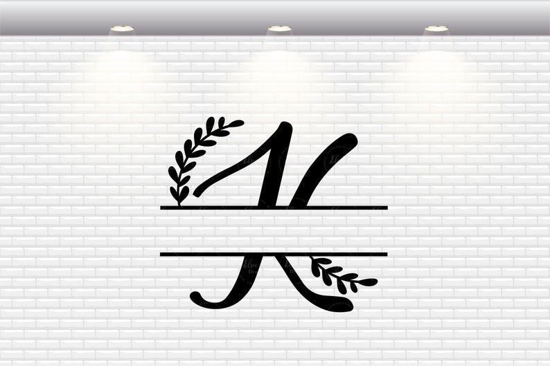 Download Handlettered Split Monogram Letter K Svg Split Letter Svg | Etsy
