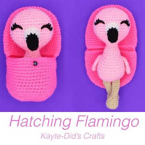 Hatching Flamingo, Crochet Flamingo