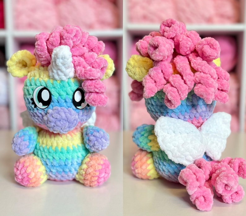 Itty Bitty Baby Vol 1 PDF crochet pattern Dragon, Dino, Unicorn & Pegasus image 2