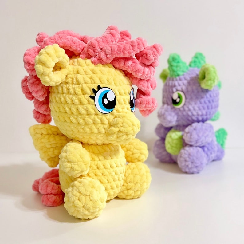 Itty Bitty Baby Vol 1 PDF crochet pattern Dragon, Dino, Unicorn & Pegasus image 5