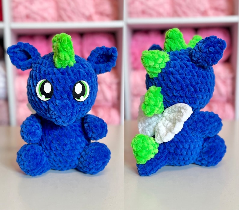 Itty Bitty Baby Vol 1 PDF crochet pattern Dragon, Dino, Unicorn & Pegasus image 3