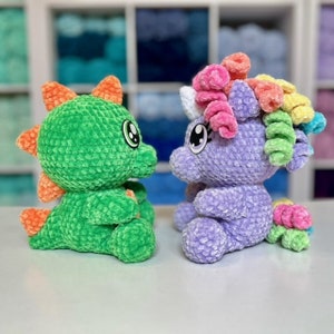 Unicorn & Dino DUO 2.0 crochet pattern kaytedids image 3