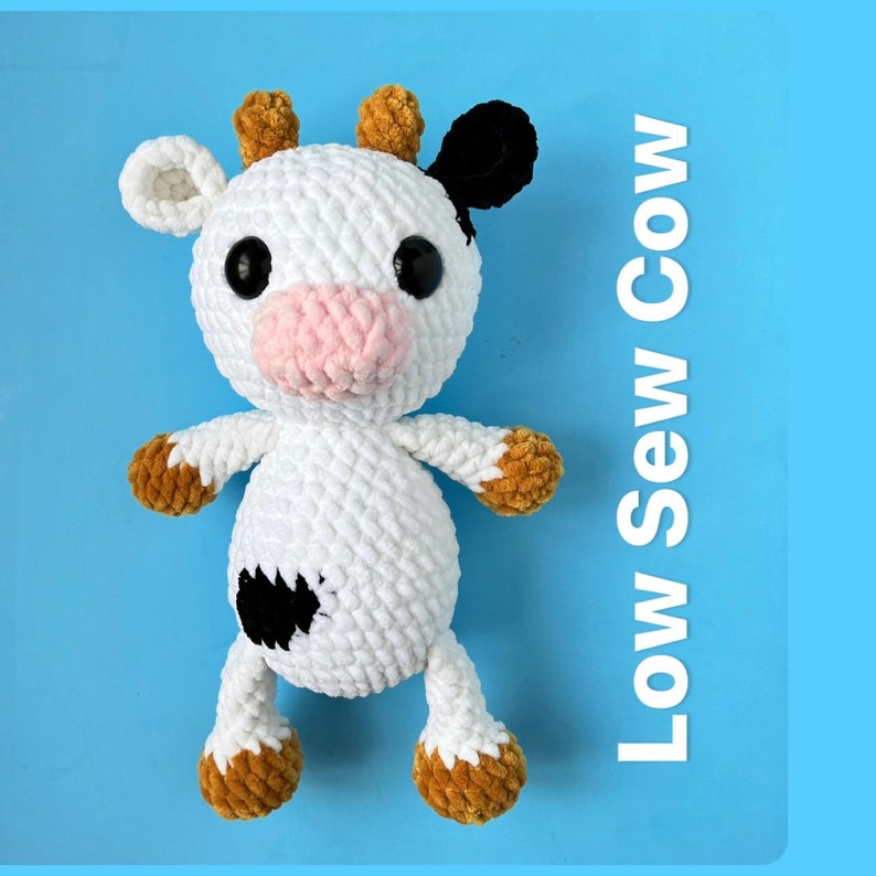 Low Sew Cow pdf Crochet Pattern Only image 1