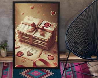 Valentines Day Gift Wall Art Print | Printable Wall Art for Valentines Day | Valentine Instant Download Digital Poster