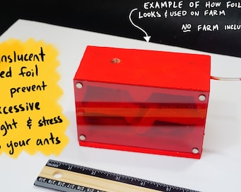 RED FOIL for Ant Farms (8inch x 4inch)