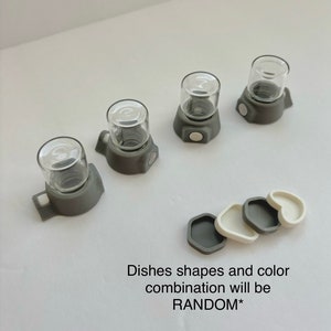 SET OF 4 Magnetic Water feeder / Humidifier for Ant Farm 3D printed perfect for ants and jumping spiders 5mL glass jar size