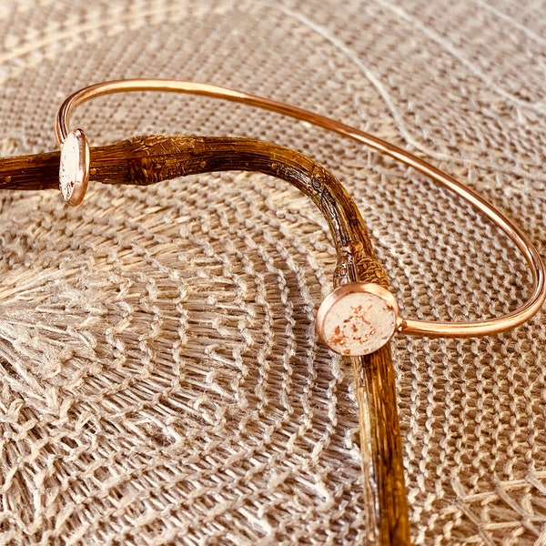 Armreif Roségold, Betonschmuck Armband, Boho Ethno Schmuck Armschmuck