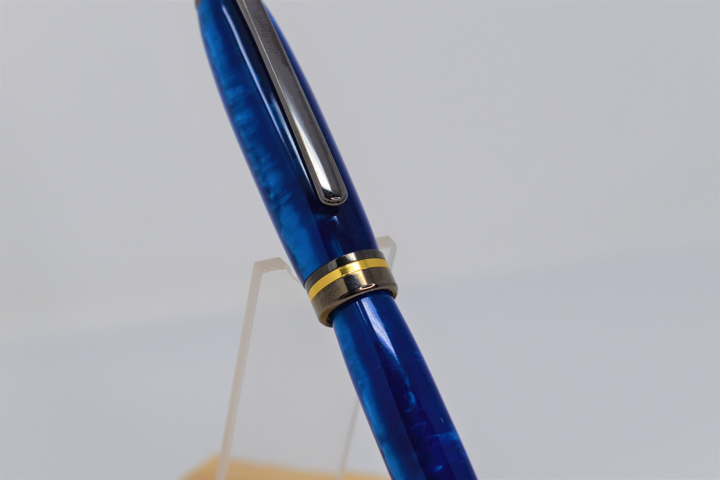 Handmade Blue Acrylic Pen Blue Ink Pen Etsy