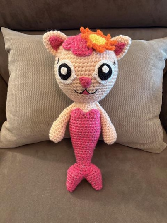 Crocheted Sunny Cat Character From Gabby's