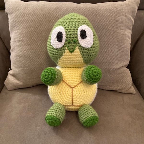 1 personaje de niño tortuga tejido a crochet de Bluey.