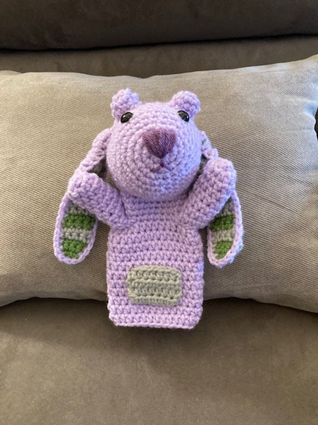 1 Crocheted Floppy bluey Puppet for Toddlers / Kids Gift Etsy