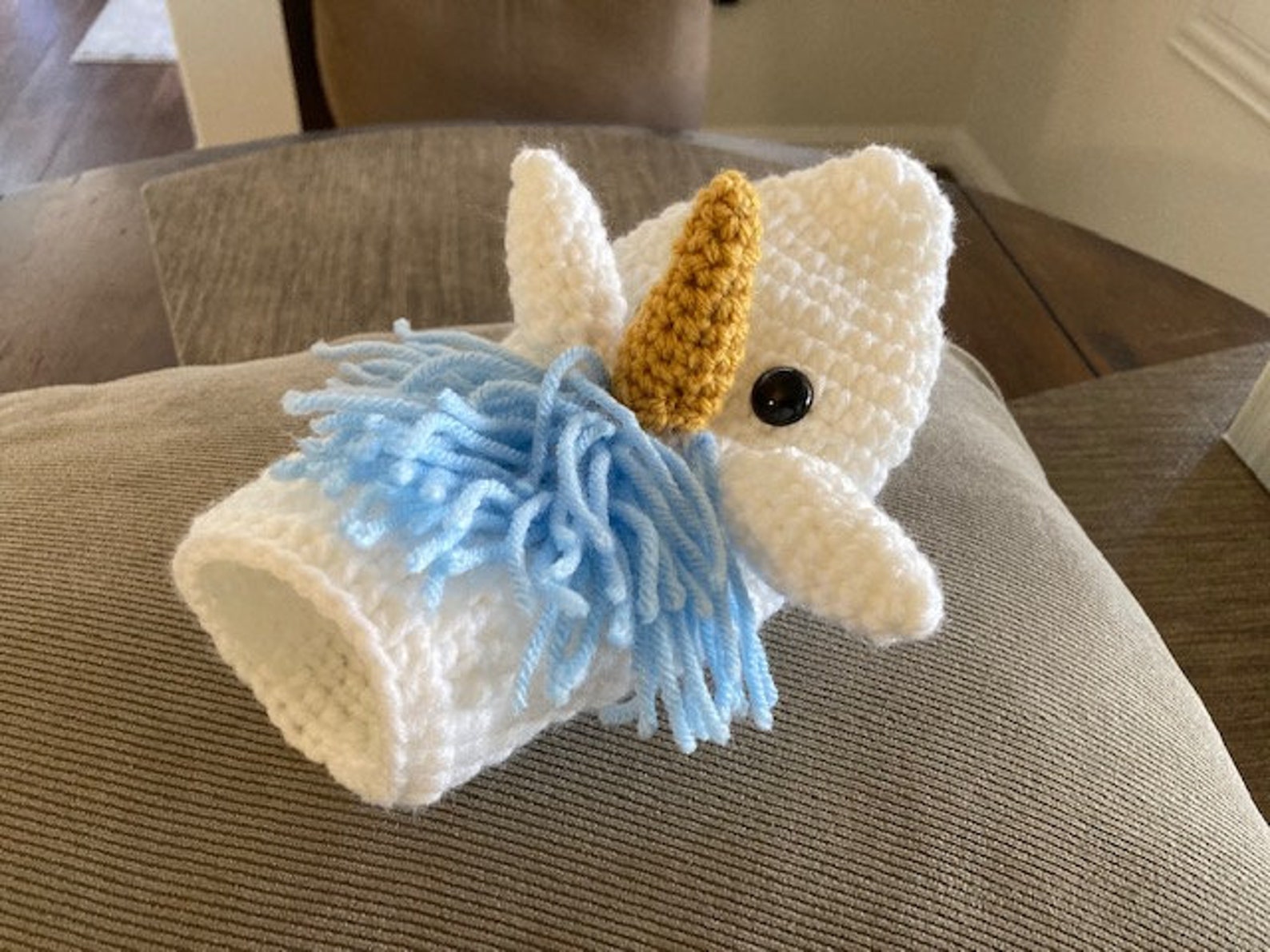 1 Handmade Crocheted Unicorse Bluey unicorn Puppet for Etsy