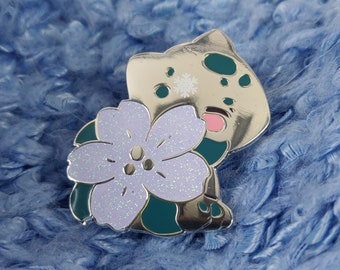 Bulbaneve & Bulbakura - Bulbasaur with Sakura or Snowflake - Enamel Pin - Fashion Kawaii Bag acessories Pin - Quirkory