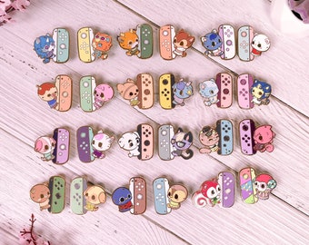 Animal Crossing Gimme my Joycon 2 Enamel Pin | KK Sherb Raymond Roald Cookie Rosie Coco Fauna Beau Diana Zucker Marina Maple Flick