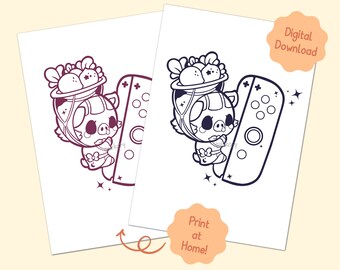 Animal Crossing Coloring Pages Etsy