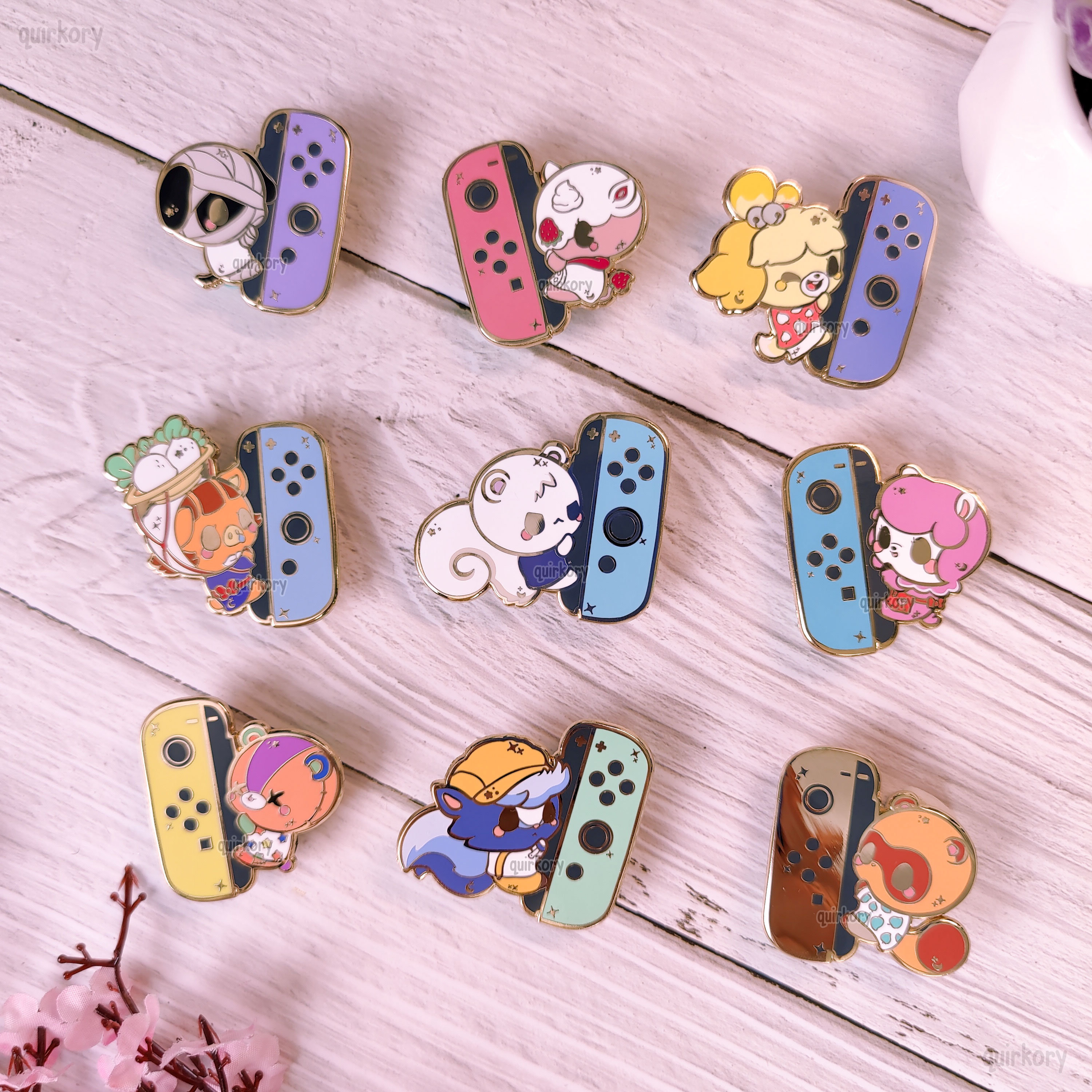 Animal Crossing Enamel Pin - Gimme my Joycon | Daisy Mae Marshal Kicks Isabelle Merengue Stitches Lucky Tom Nook Reese