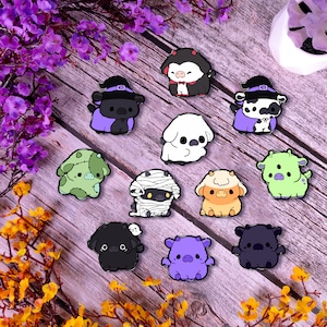 Spooky Cowstumes ~ Blind Bag Mystery Cow Enamel Pins Collection
