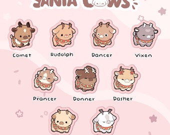 Santa's Cows | Stickers