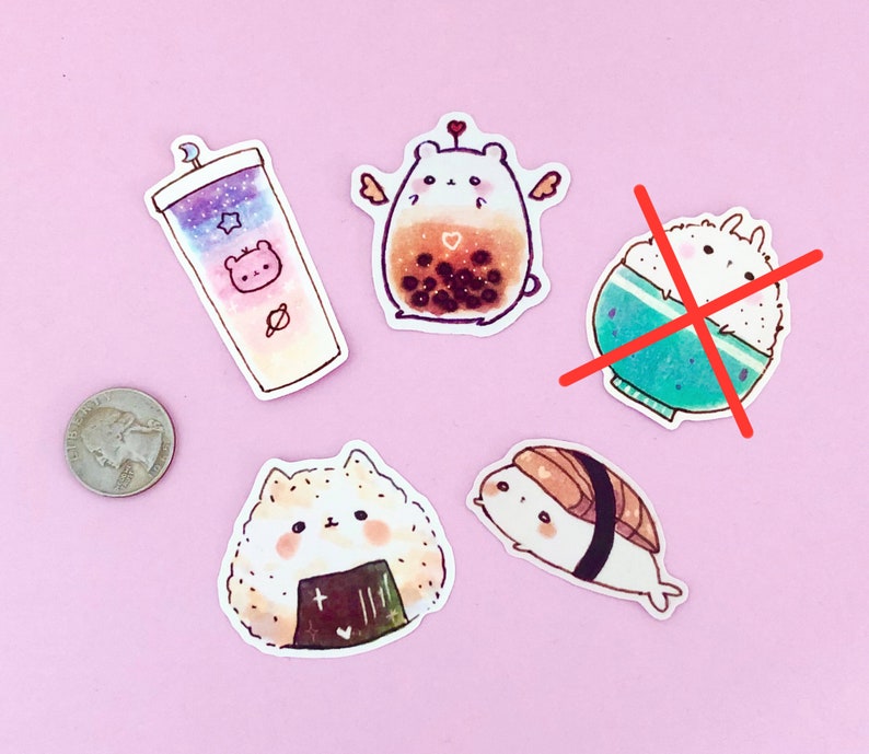 cute food vinyl stickers die cut stickers laptop stickers etsy