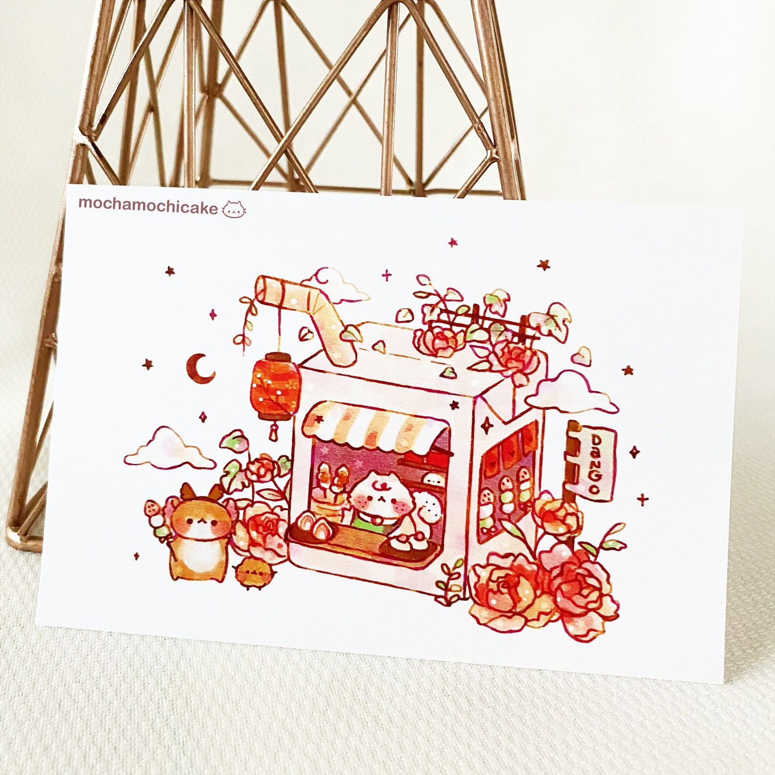 Cute Dango Cafe Art Print/aesthetic/kawaii/wall Decor/wall Art Etsy