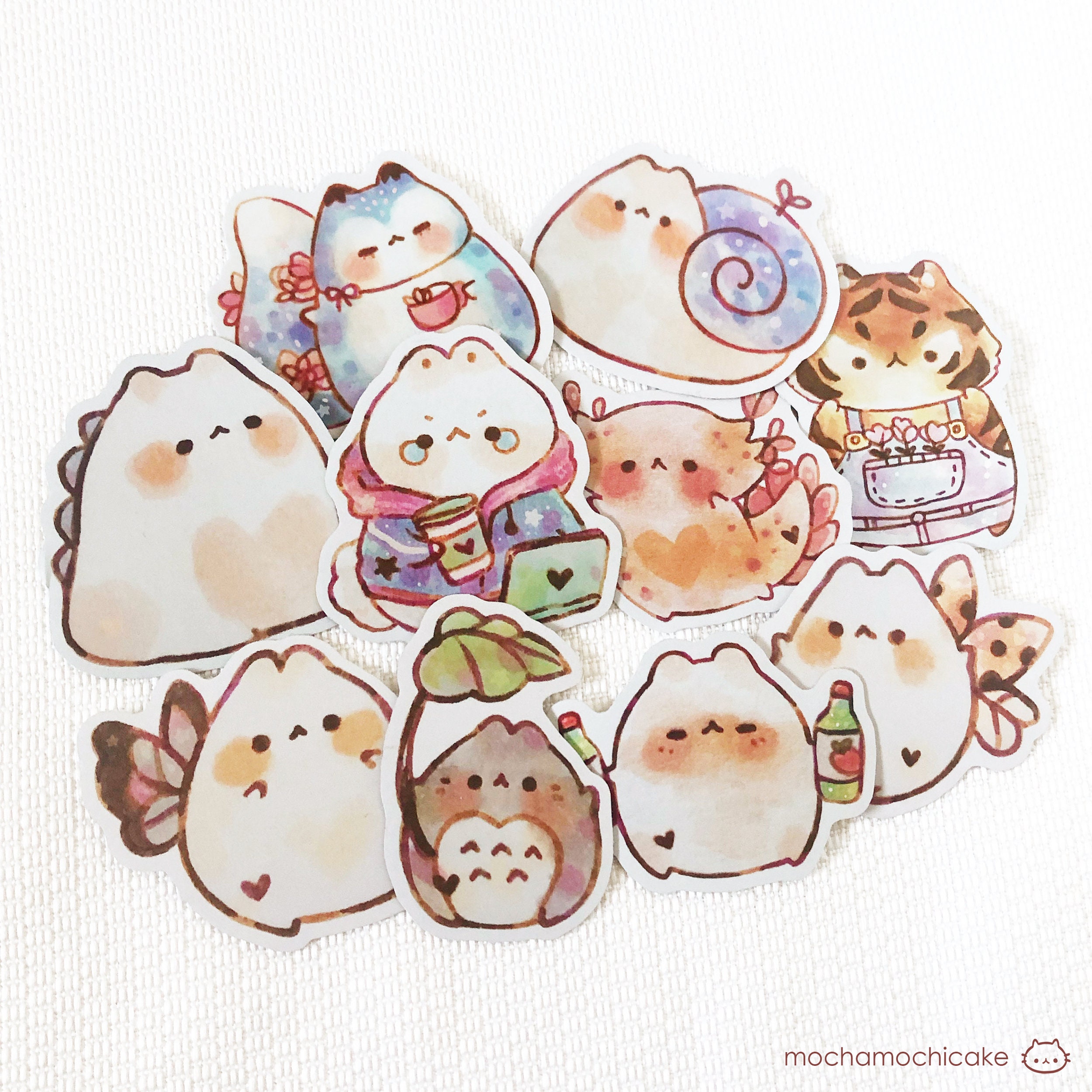 Cute Chonky Animals 3 Stickers/ Matte/ Holographic/ Die Cut - Etsy UK