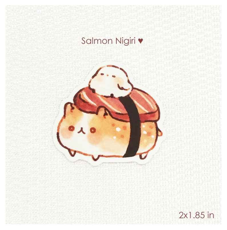 Cute Animal Food 3 Vinyl Stickers/ Die Cut Stickers/ Laptop Etsy