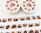 Cute Cloud Kitty Fighters Washi Tape Decorative Tape Kawaii Cute Bullet Journal Planner Stationery