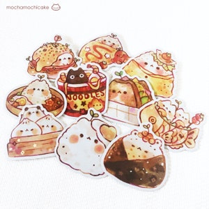 Cute Animal Foodies Stickers/ Matte/ Holographic/ Die Cut Stickers/ Laptop Stickers/ Cute Stickers/ Vinyl Stickers/ Journal/ Bottle/ Art