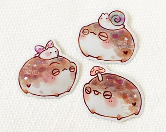 Rain Frogs Vinyl Sticker Set/ Matte/ Holographic/ Die Cut Stickers/ Laptop Stickers/ Cute Stickers/ Waterproof