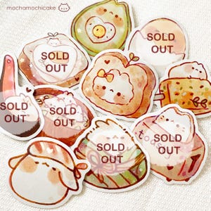 Cute Animal Foodies 3 Stickers/ Matte/ Holographic/ Die Cut Stickers/ Laptop Stickers/ Cute Stickers/ Vinyl Stickers/ Journal/ Bottle/ Art