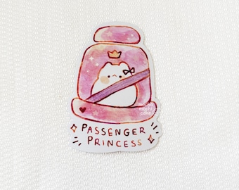 Passenger Princess Vinyl Sticker/ Matte Holographic/ Die Cut Stickers/ Laptop Stickers/ Cute Stickers/ Waterproof/ Journal/ Art