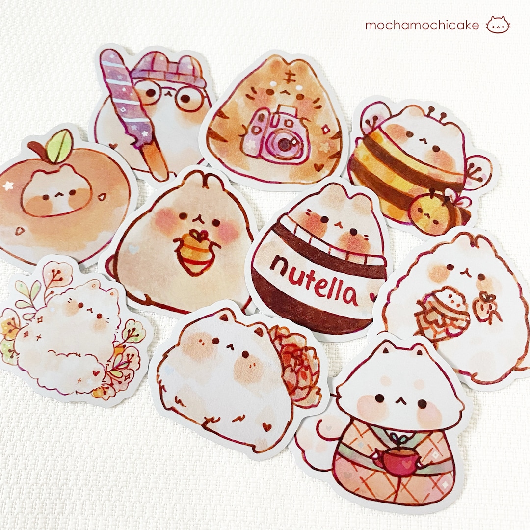 Cute Chonky Animals 4 Stickers/ Matte/ Holographic/ Die Cut Stickers ...