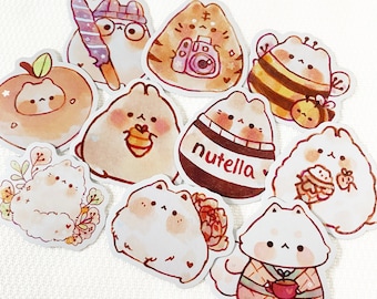 Cute Chonky Animals 4 Stickers/ Matte/ Holographic/ Die Cut Stickers/ Laptop Stickers/ Cute Stickers/ Vinyl Stickers/ Journal/ Bottle/ Art