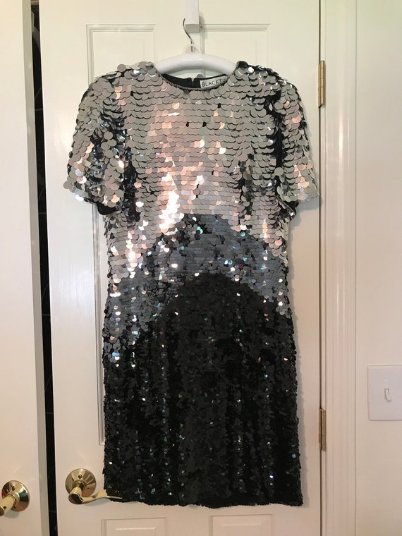 Stunning 1980 Vintage Black Tie Oleg Cassini Sequin O… - Gem