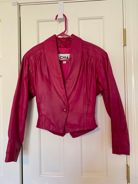 1980s Vintage Chia Leather Fuscia 