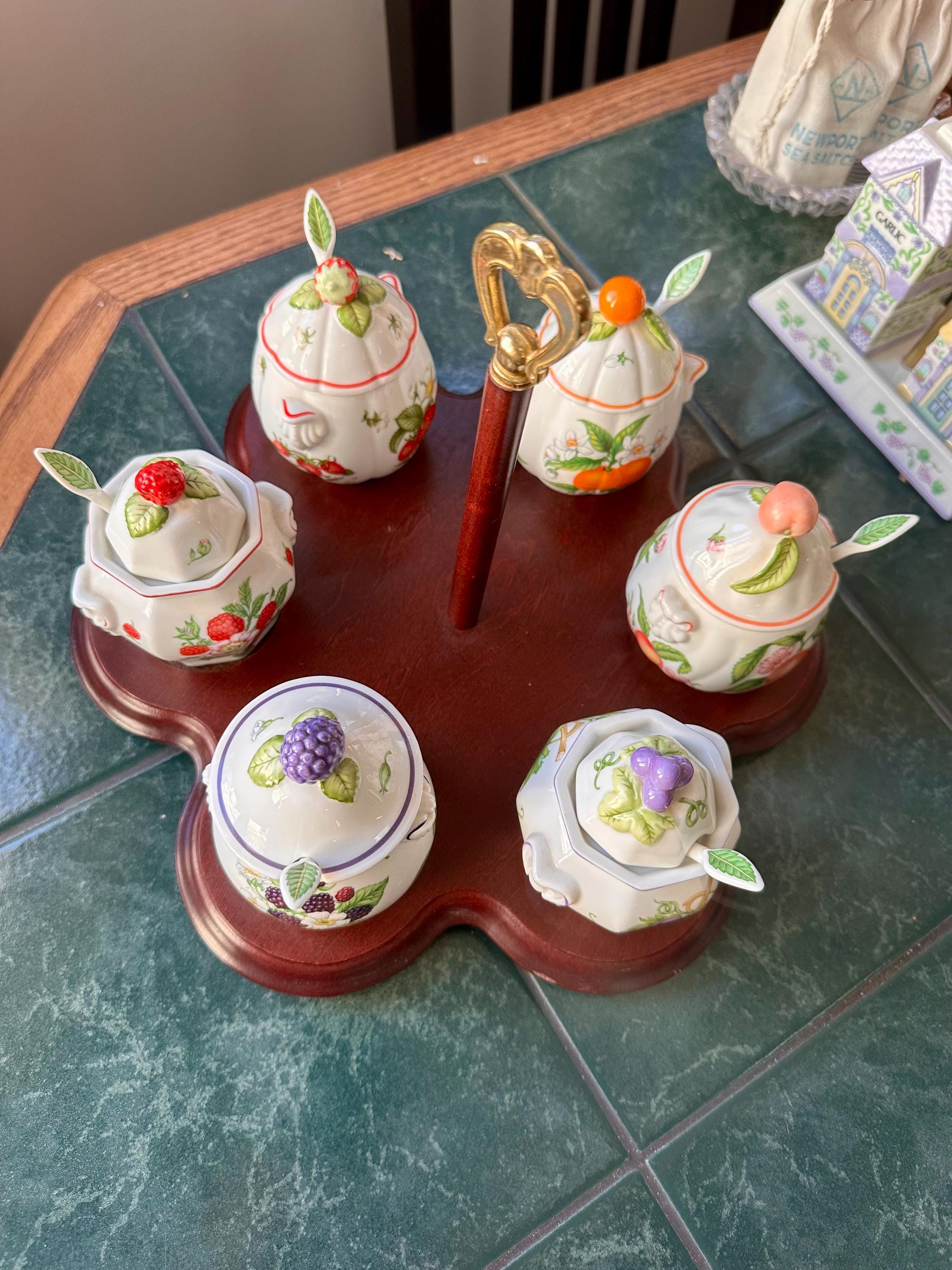 Vintage Lenox Jam & Jelly Canisters With Spoons and Caddy EUC - Etsy