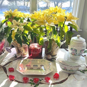 VTG Lenox Spice Village Watering Can, Bread Plate, Teapot & Gravy Boat EUC