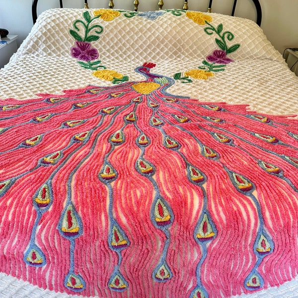 Peacock Bedspread Etsy