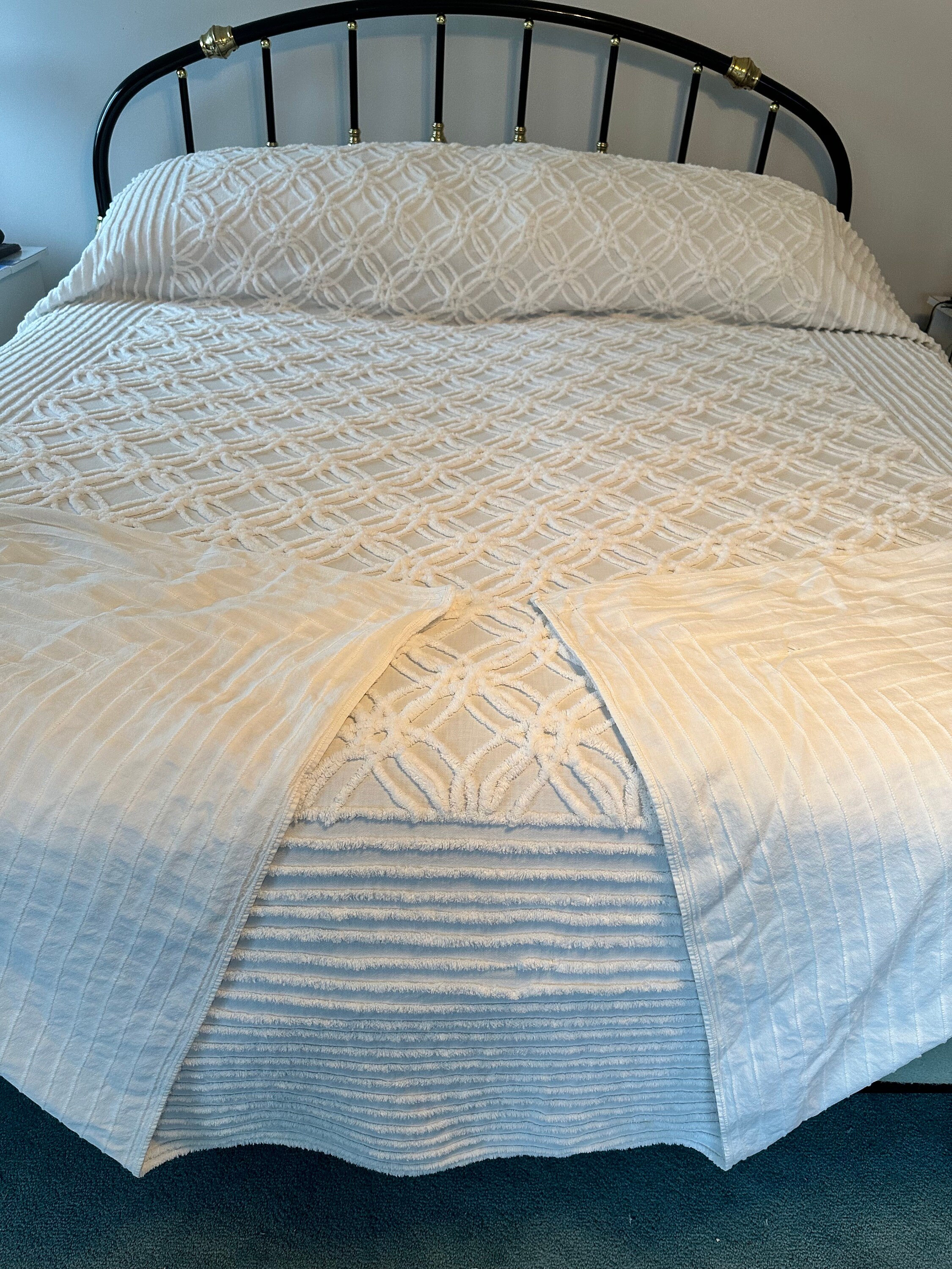 Anillo de bodas doble vintage blanco con lados paralelos EUC - Etsy México, image size:2250x3000