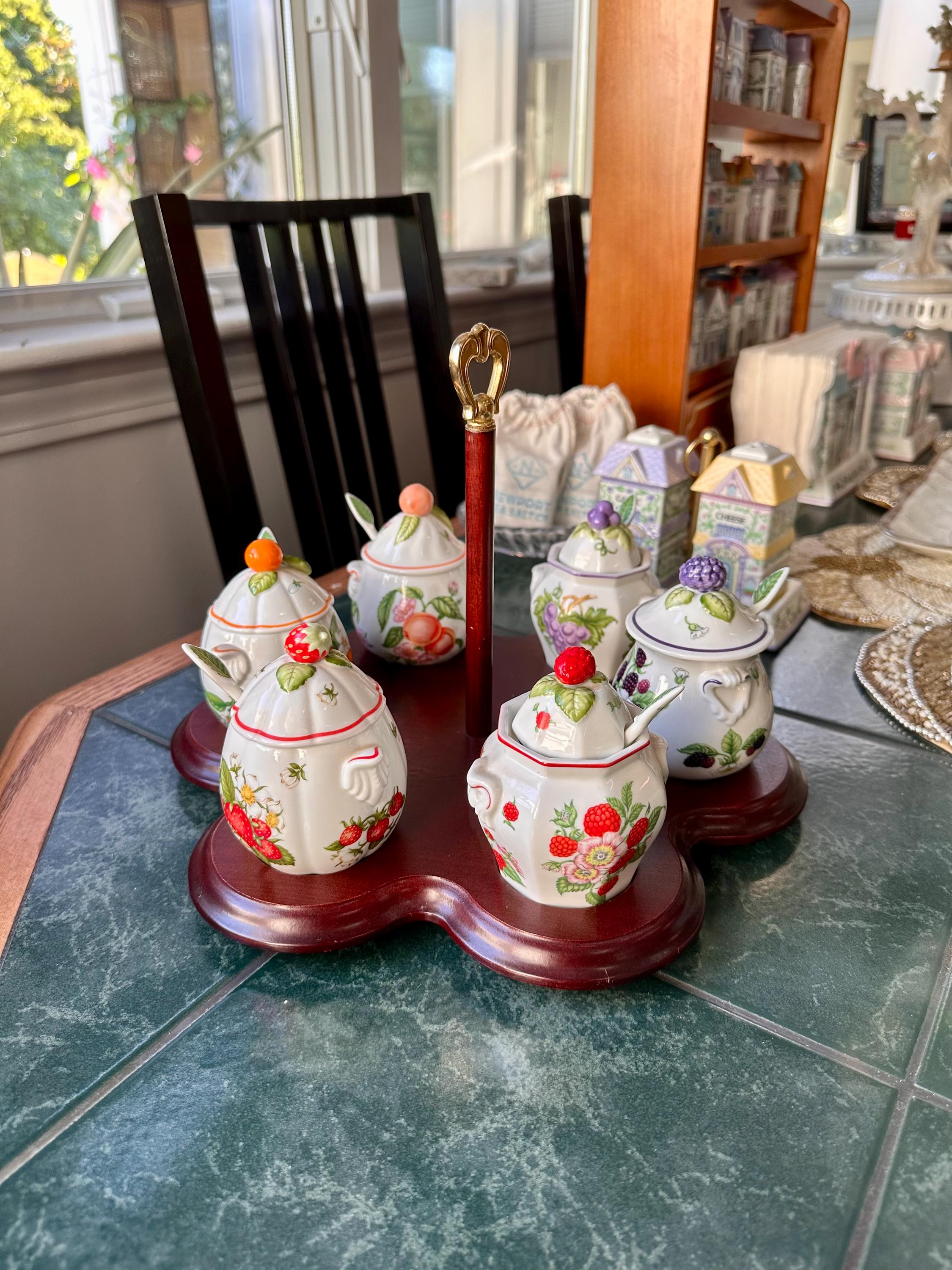 Vintage Lenox Jam & Jelly Canisters With Spoons and Caddy EUC - Etsy