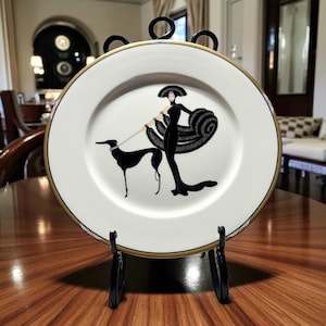 Erte Plate Symphony in Black - Etsy