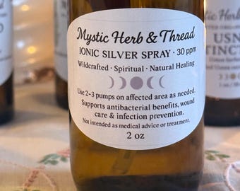 Ionic Silver Skin Mist • Energetic Space Clearing Spray (2 oz)