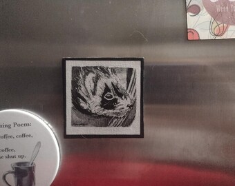 Fridge magnet with laser print of my original India ink and watercolor